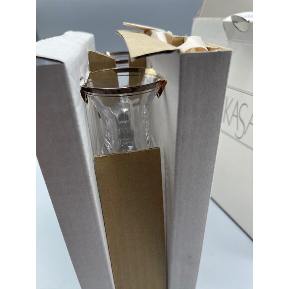 Mikasa set of 2 candle holders marked Austria T2073 Jamestown Gold 7.5" NEW READ - Picture 9 of 15